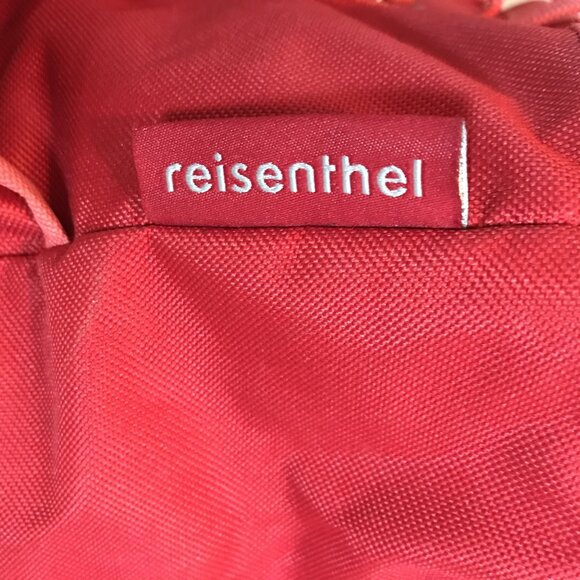 Reisenthel Shopper Large Nylon Tote Bag Zip Up Double Handle 15 X 14 Red Grocery - Picture 5 of 9